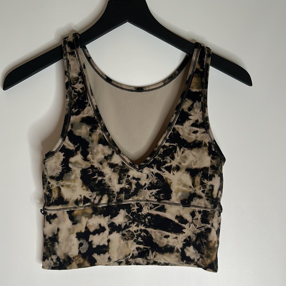 LULULEMON Power Pivot‎ Tank Top Everlux Ice Dyed Reversible Black Tan Size Small - Picture 4 of 6